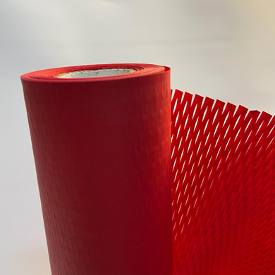 Крафт бумага сотовая 30 см х 10 м Honeycomb, красная в рулоне