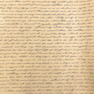 Крафт папір в рулоні 70 см х 7 м «Letters 01» коричневий з чорним друком
