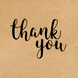 Етикетка крафт 100x100 мм "Thank You 02" (100 шт/рулон) з друком, самоклеюча Viskom 100100Thankyou02 фото 2