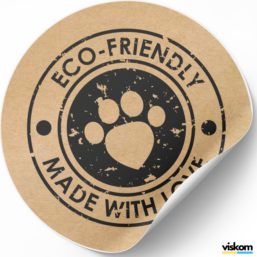 Kraft etiket ⌀50 mm &laquo;Eco 08&raquo; (250 adet/rulo) kendinden yapışkanlı 50browneco-08 photo