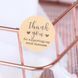 Етикетка крафт ⌀50 мм &laquo;Thank You 11&raquo; (250 шт/рулон) самоклеюча 50brownthankyou11 фото 3