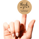 Етикетка крафт ⌀50 мм &laquo;Thank You 11&raquo; (250 шт/рулон) самоклеюча 50brownthankyou11 фото 2