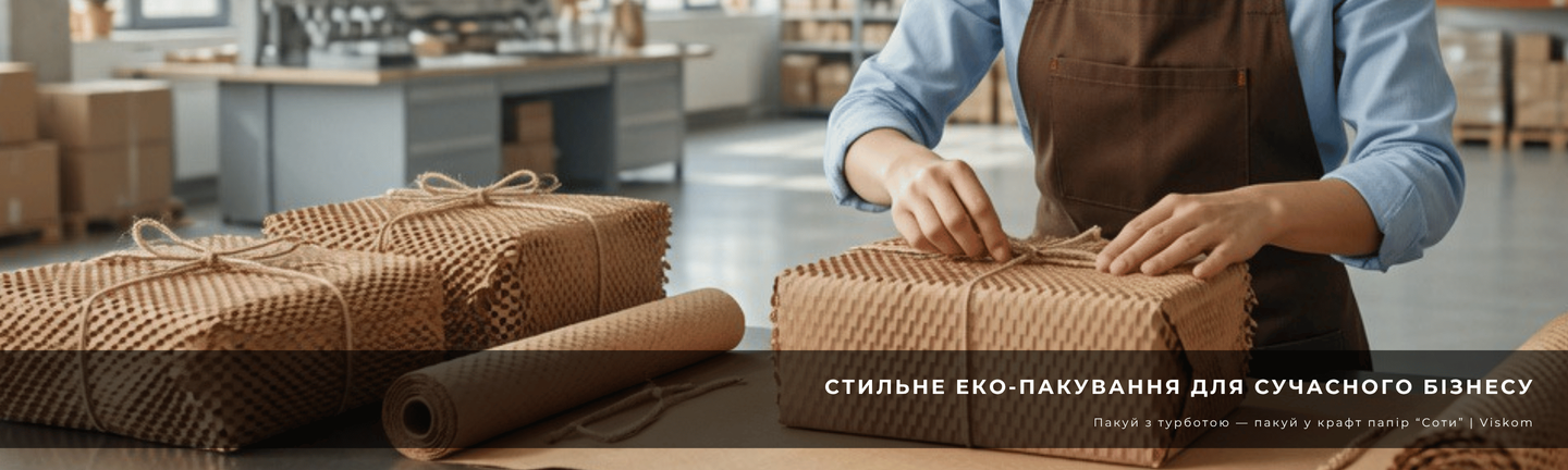 Крафт папір стільниковий Honeycomb