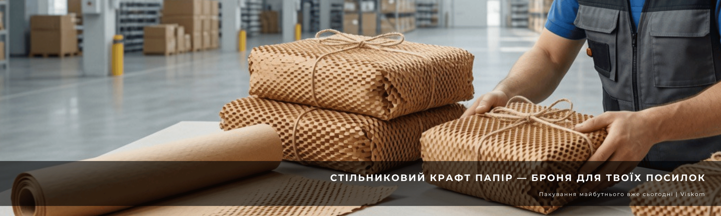 Крафт папір стільниковий Honeycomb