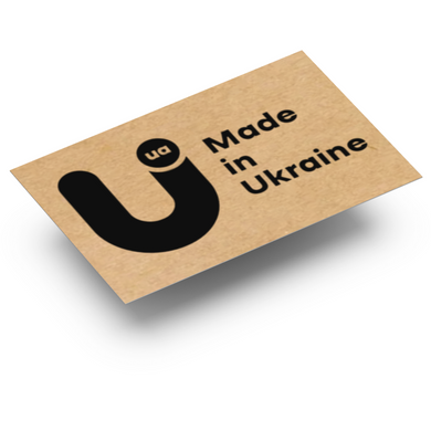 Этикетка крафт "Made in Ukraine 02" 40х25 мм (250 шт/рулон)