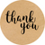 Етикетка крафт ⌀50 мм &laquo;Thank You 02&raquo; (250 шт/рулон) самоклеюча 50brownthankyou02 фото