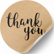 Етикетка крафт ⌀50 мм &laquo;Thank You 02&raquo; (250 шт/рулон) самоклеюча 50brownthankyou02 фото 2