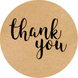 Етикетка крафт ⌀50 мм &laquo;Thank You 02&raquo; (250 шт/рулон) самоклеюча 50brownthankyou02 фото 1