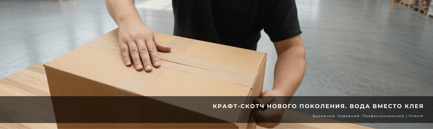 Крафт скотч, активований водою
