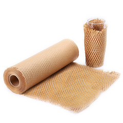Крафт папір стільниковий 30 см х 20 м Honeycomb, коричневий в рулоні