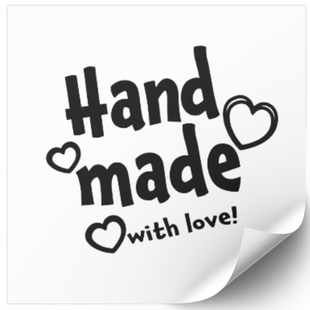 Етикетка біла 100х100 мм &laquo;Handmade 02&raquo; (100 шт/рулон) самоклеюча 100100whitehandmade02 фото