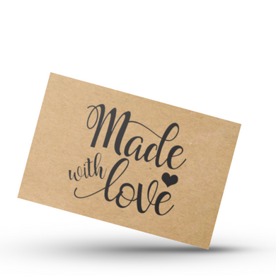 Этикетка крафт "Made with love 01" 40х25 мм (250 шт/рулон)