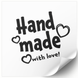Beyaz etiket 100х100 mm &laquo;Handmade 02&raquo; (100 adet/rulo) kendinden yapışkanlı 100100whitehandmade02 photo 1