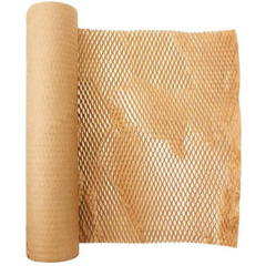 Крафт бумага сотовая 42 см х 10 м Honeycomb, коричневая в рулоне
