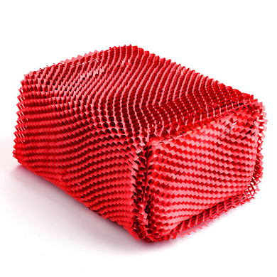 Крафт папір стільниковий 30 см х 10 м Honeycomb, червоний в рулоні