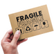 Етикетка крафт 150x100 мм "Fragile 02" (100 шт/рулон) самоклеюча
