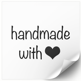 Етикетка біла 100х100 мм &laquo;Handmade 03&raquo; (100 шт/рулон) самоклеюча 100100whitehandmade03 фото