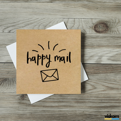 Етикетка крафт 100x100 мм "Mail 03" (100 шт/рулон) з друком, самоклеюча Viskom 100100Mail03 фото