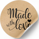 Kraftpapier-Etikett ⌀50 mm &laquo;Made with love 01&raquo; (250 St&uuml;ck/Rolle), selbstklebend 50brownmadewithlove01 photo 2