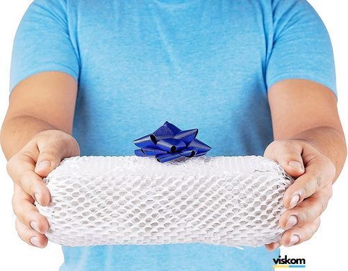 Крафт папір стільниковий 42 см х 100 м Honeycomb, білий в рулоні 42100w фото