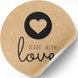 Kraftpapier-Etikett ⌀50 mm &laquo;Made with love 04&raquo; (250 St&uuml;ck/Rolle), selbstklebend 50brownmadewithlove04 photo 2