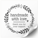 Beyaz etiket 100х100 mm &laquo;Handmade 04&raquo; (100 adet/rulo) kendinden yapışkanlı 100100whitehandmade04 photo 1