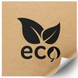Kraftpapier-Etikett 100x100 mm &laquo;Eco 01&raquo; (100 St&uuml;ck/Rolle), selbstklebend 100100brownEco01 photo 1