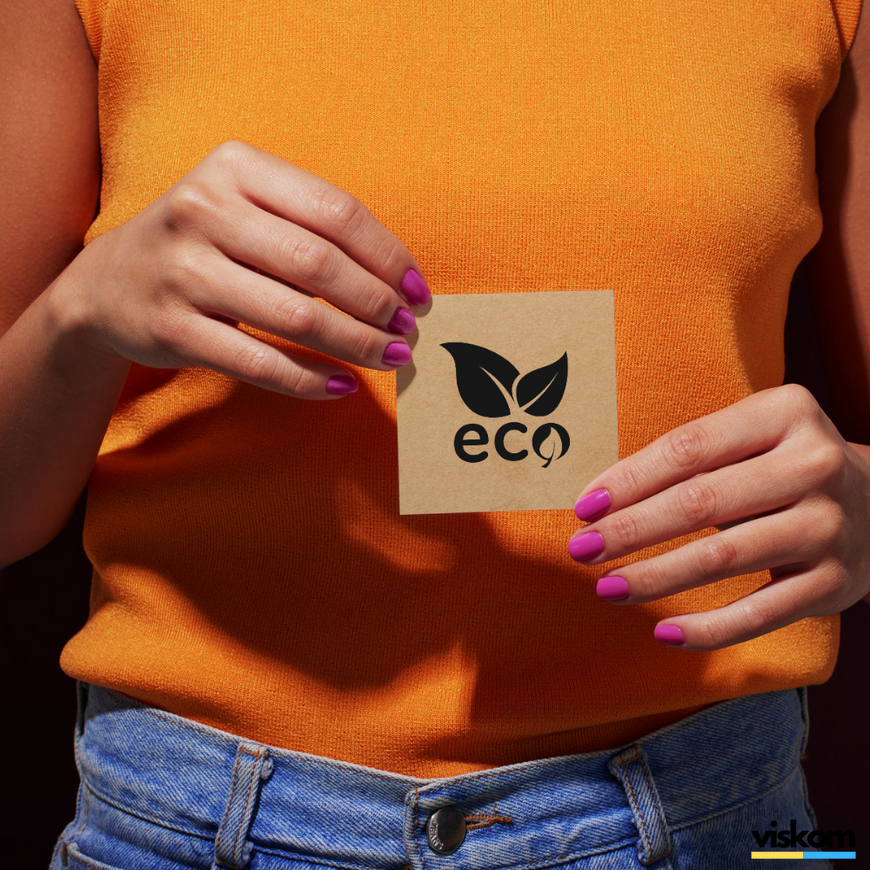 Kraftpapier-Etikett 100x100 mm &laquo;Eco 01&raquo; (100 St&uuml;ck/Rolle), selbstklebend 100100brownEco01 photo