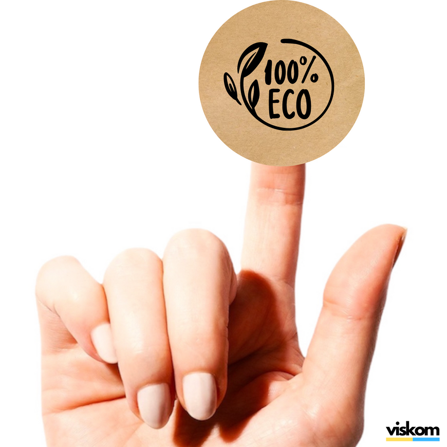 Kraftpapier-Etikett ⌀50 mm &laquo;Eco 05&raquo; (250 St&uuml;ck/Rolle), selbstklebend 50browneco-05 photo