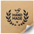 Kraft etiket 100x100 mm &laquo;Handmade 06&raquo; (100 adet/rulo) kendinden yapışkanlı 100100brownhandmade06 photo