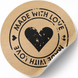 Kraftpapier-Etikett ⌀50 mm &laquo;Made with love 05&raquo; (250 St&uuml;ck/Rolle), selbstklebend 50brownmadewithlove05 photo 2