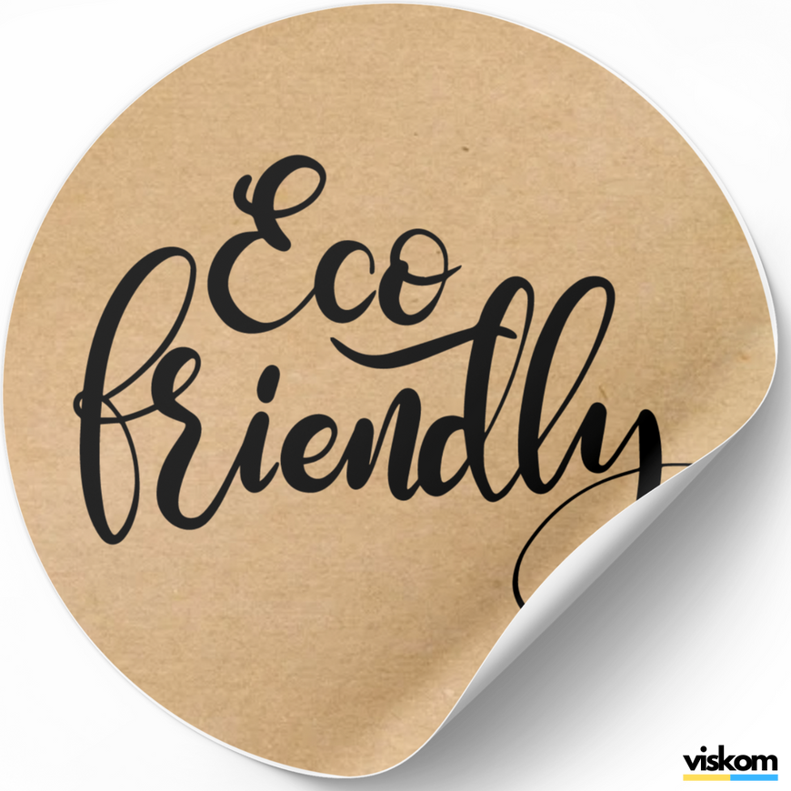 Kraftpapier-Etikett ⌀50 mm &laquo;Eco 06&raquo; (250 St&uuml;ck/Rolle), selbstklebend 50browneco-06 photo