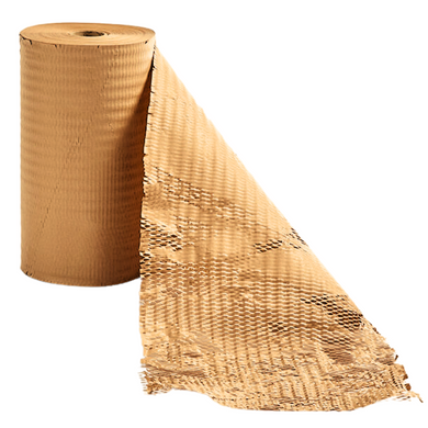 Крафт бумага сотовая 30 см х 50 м Honeycomb, коричневая в рулоне