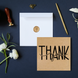 Этикетка крафт 100x100 мм "Thank You 03" (100 шт/рулон) с принтом, самоклеящаяся Viskom 100100Thankyou03 фото 4