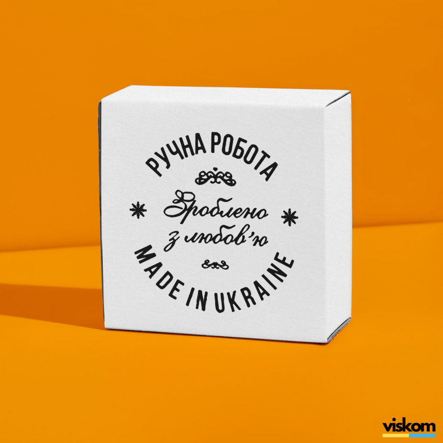 Beyaz etiket 100х100 mm &laquo;Ручна Робота 05&raquo; (100 adet/rulo) kendinden yapışkanlı 100100whiteruchnarobota05 photo