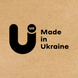 Етикетка крафт 100x100 мм "Made in Ukraine 02" (100 шт/рулон) з друком, самоклеюча Viskom 100100madeinukraine02 photo 2