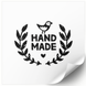 Beyaz etiket 100х100 mm &laquo;Handmade 06&raquo; (100 adet/rulo) kendinden yapışkanlı 100100whitehandmade06 photo 1