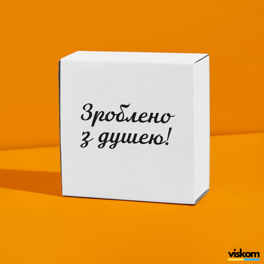 Beyaz etiket 100х100 mm &laquo;Зроблено з душею 01&raquo; (100 adet/rulo) kendinden yapışkanlı 100100whitezroblenozdusheyu01 photo