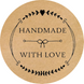 Этикетка крафт ⌀50 мм &laquo;Handmade 1&raquo; (250 шт/рулон) самоклеющаяся 50brownhandmade1 фото 1