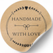 Этикетка крафт ⌀50 мм &laquo;Handmade 1&raquo; (250 шт/рулон) самоклеющаяся 50brownhandmade1 фото 2