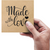 Етикетка крафт 100x100 мм "Made with love 01" (100 шт/рулон) з друком, самоклеюча Viskom 100100madewithlove01 photo