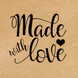 Етикетка крафт 100x100 мм "Made with love 01" (100 шт/рулон) з друком, самоклеюча Viskom 100100madewithlove01 photo 2