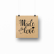 Етикетка крафт 100x100 мм "Made with love 01" (100 шт/рулон) з друком, самоклеюча Viskom 100100madewithlove01 photo 3