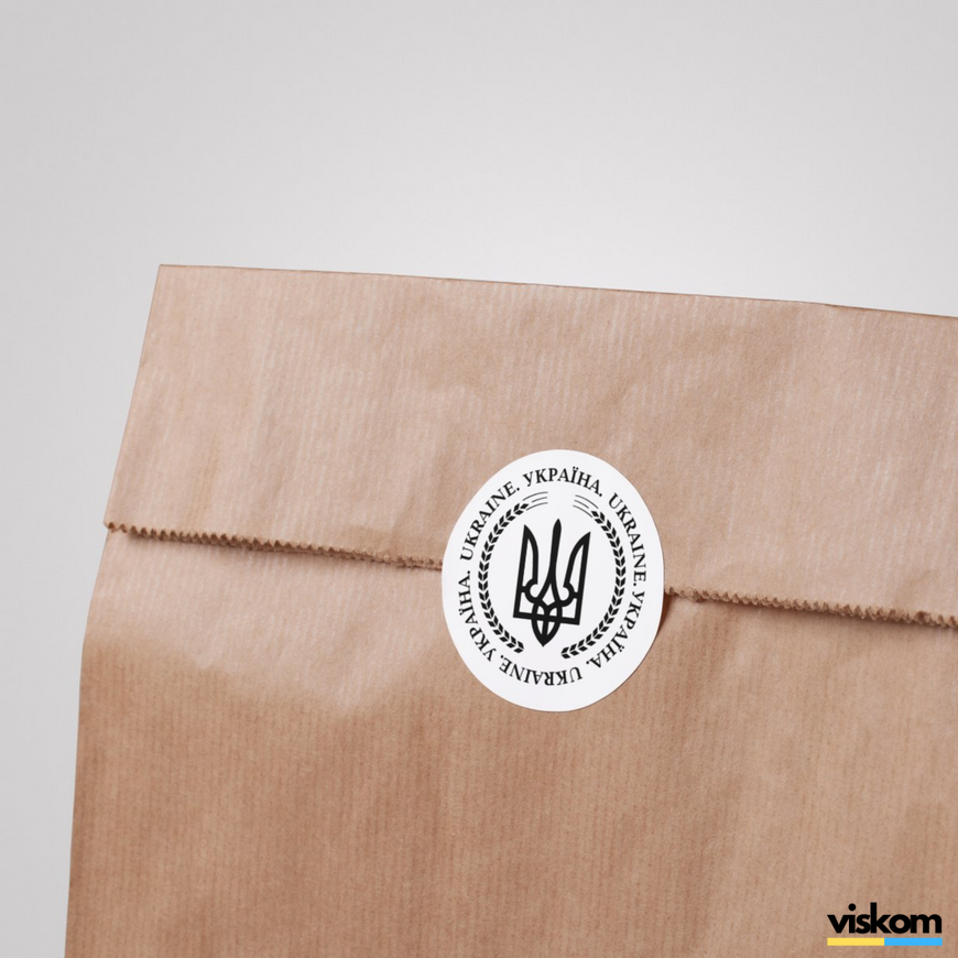 White label ⌀50 mm &laquo;Україна. Ukraine&raquo; (250 pcs/roll) self-adhesive 50whiteukrayinaukraine photo