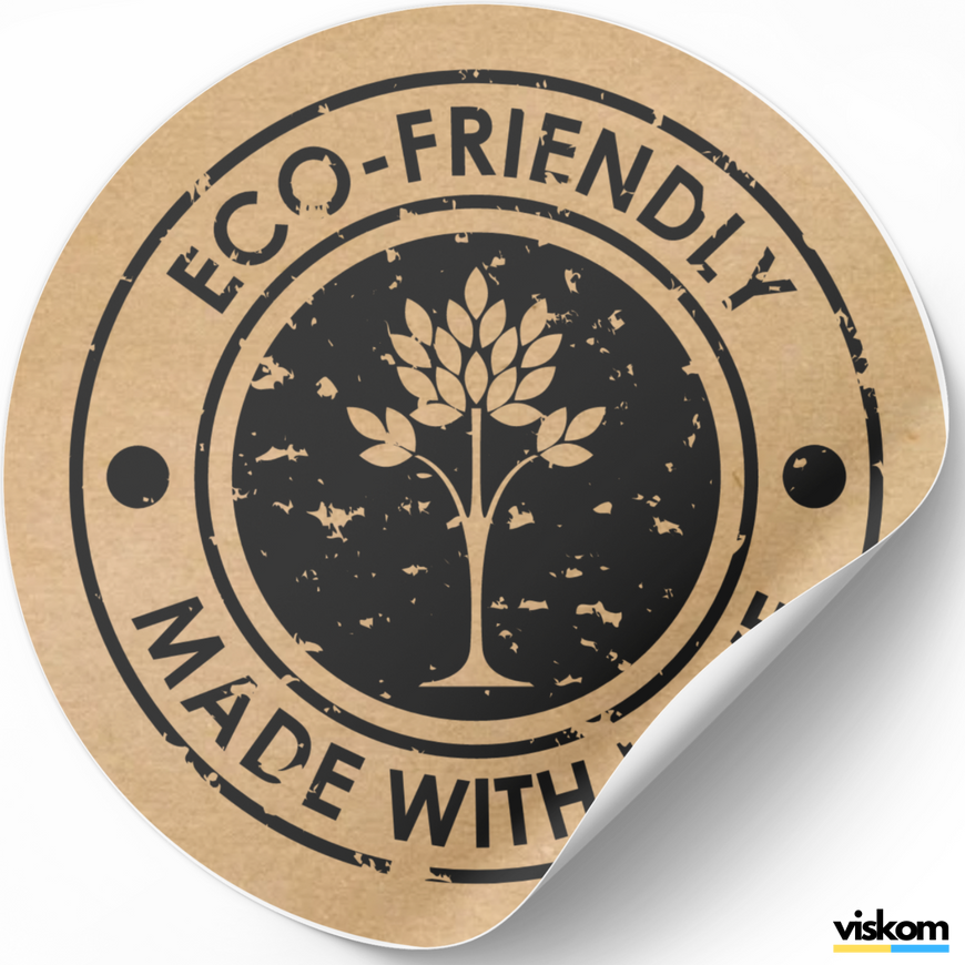 Kraft label ⌀50 mm &laquo;Eco 03&raquo; (250 pcs/roll) self-adhesive 50browneco-03 photo