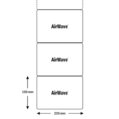 Повітряно-бульбашкова плівка AirWave 7.2 (150 мм х 210 мм) з перфорацією