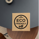 Kraft etiket 100x100 mm &laquo;Eco 04&raquo; (100 adet/rulo) kendinden yapışkanlı 100100brownEco04 photo 3