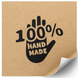Etykieta Kraft 100x100 mm &laquo;Handmade 08&raquo; (100 szt./rolka) samoprzylepna 100100brownhandmade08 photo 1