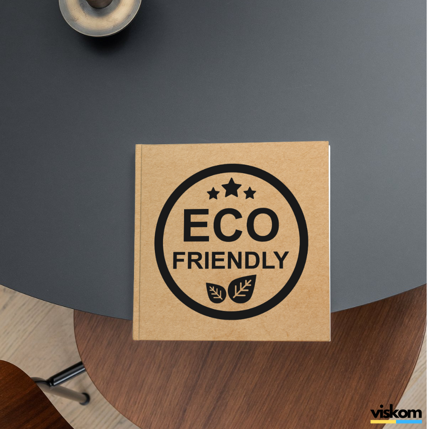 Kraft etiket 100x100 mm &laquo;Eco 04&raquo; (100 adet/rulo) kendinden yapışkanlı 100100brownEco04 photo