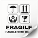 Етикетка біла 100х100 мм &laquo;Fragile 04&raquo; (100 шт/рулон) самоклеюча 100100whiteFragile04 фото 1